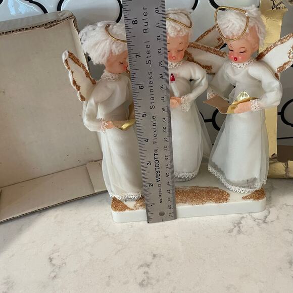 Vintage Bright Star Angel Choir Trio Made in Japan Christmas Angels w/ Box 
1950 - Picture 3 of 9